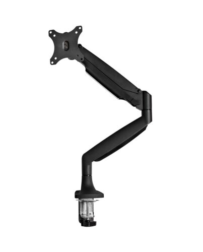 StarTech.com Desk Mount Monitor Arm - Heavy Duty Ergonomic VESA Monitor Arm - Single 9kg Display - Full Motion, Height Adjustable, Articulating - Aluminum - C-Clamp/Grommet- Black