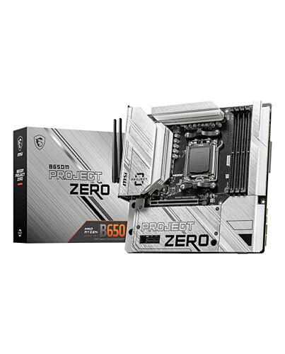 MSI B650M PROJECT ZERO motherboard AMD B650 Socket AM5 micro ATX