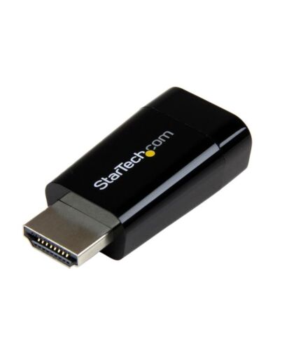 StarTech.com Compact HDMI to VGA Adapter Converter - Ideal for Chebooks Ultrabooks & Laptops – 1920x1200/1080p HD2VGAMICRO