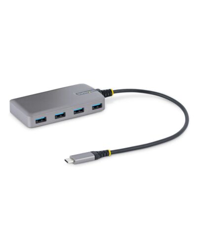 StarTech.com 4-Port USB-C Hub - 5Gbps - Bus Powered - USB C to 4x USB-A Hub w/ Optional Auxiliary Power Input - Portable Desktop/Laptop USB Hub - 1ft (30cm) Cable - USB Expansion Hub