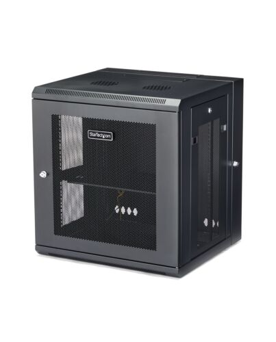 StarTech.com 4-Post 12U Wall Mount Network Cabinet with 1U Shelf, 19