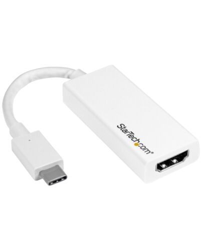 StarTech.com USB-C to HDMI Adapter - White - 4K 60Hz