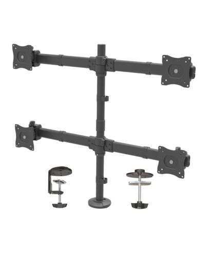 StarTech.com Desk Mount Quad Monitor Arm - Ergonomic VESA 4 Monitor Mount 2x2 up to 27