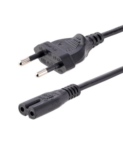 StarTech.com 1m (3ft) Laptop Power Cord, EU Plug to C7, 2.5A 250V, 18AWG, Laptop Replacement Cord, Printer Power Cable, Laptop Charger Cord, Laptop Power Brick Cord - UL Listed