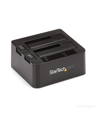 StarTech.com Dual-Bay USB 3.2 Gen 2 to SATA Hard Drive Docking Station, USB 10Gbps Hard Drive Dock, External 2.5/3.5