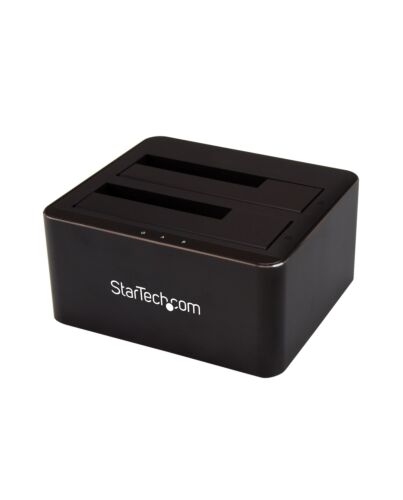 StarTech.com Dual-Bay USB 3.0 to SATA Hard Drive Docking Station, USB Hard Drive Dock, External 2.5/3.5