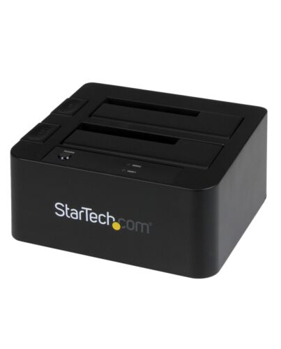 StarTech.com Dual-Bay USB 3.0 / eSATA to SATA Hard Drive Docking Station, USB Hard Drive Dock, External 2.5/3.5
