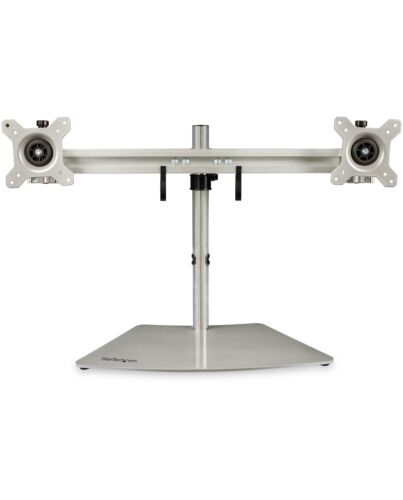 StarTech.com Dual Monitor Stand - Ergonomic Free Standing Dual Monitor Desktop Stand for two 24