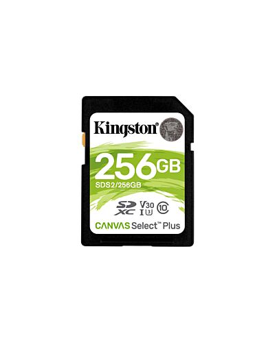 Kingston Technology 256GB SDXC Canvas Select Plus 100R C10 UHS-I U3 V30