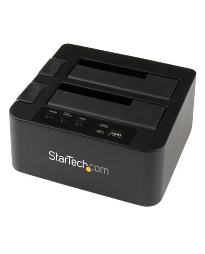 StarTech.com Dual Bay Hard Drive Duplicator, Standalone USB 3.0 (5 Gbps) / eSATA to 2.5/3.5