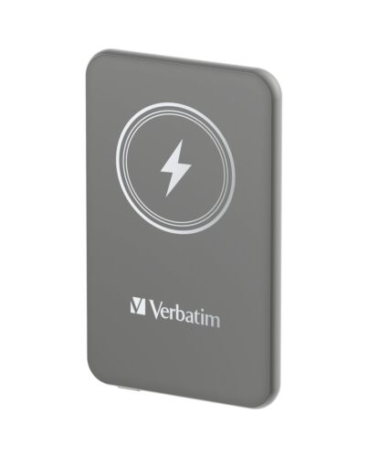Verbatim Charge 'n' Go Magnetic Wireless Power Bank 5000mAh Grey