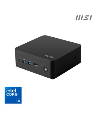MSI Cubi NUC 1M Intel Core 3 100U (14th Gen) Barebone, NUC, SFF, Mini Computer, HTPC, (NO RAM, NO Storage, NO OS), Intel Graphics/DDR5/Dual ThunderBolt 4/Dual HDMI/Dual LAN/WiFi 6E/BT 5.3/VESA