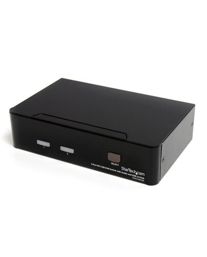 StarTech.com 2 Port DVI USB KVM Switch with Audio and USB 2.0 Hub SV231DVIUA