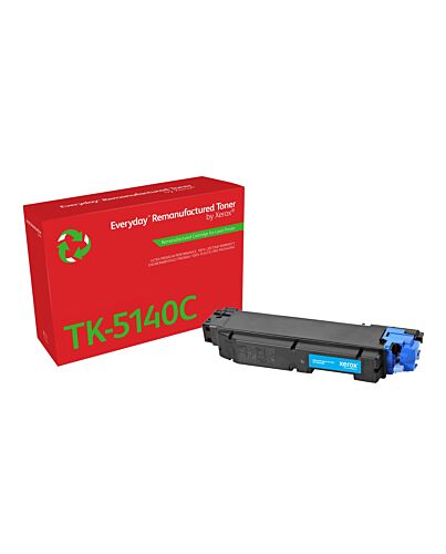 Everyday Remanufactured Everyday™ Cyan Remanufactured Toner by Xerox compatible with Kyocera TK-5140C, Standard capacity