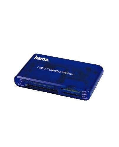 Hama USB CardReaderWriter 35in1 card reader Blue