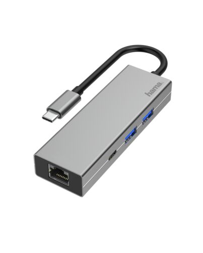 Hama 00200108 laptop dock/port replicator USB 3.2 Gen 1 (3.1 Gen 1) Type-C Grey