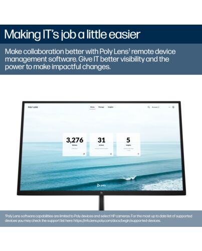 HP Poly Studio E60 Smart Camera 4K MPTZ with 12x Optical Zoom 9W1A6AA#AC3