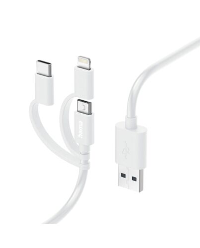 Hama 00201535 USB cable USB 2.0 1 m USB A Micro-USB B White