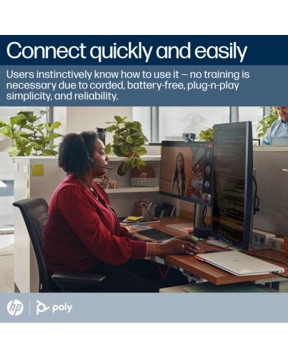 Poly Blackwire 3320 Stereo Microsoft Teams Certified USB-C Headset +USB-C/A Adapter