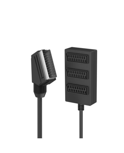 Hama 00205170 SCART cable 0.5 m SCART (10-pin) 3 x SCART (21-pin) Black