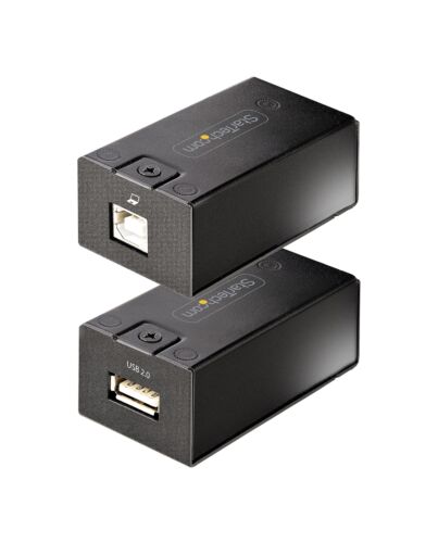 StarTech.com 150m (492ft) USB 2.0 Extender over Cat5e/Cat6 Ethernet Cable, Externally Powered USB Extender via RJ45/Network Cable, USB Over Ethernet Cable Extender/Adapter
