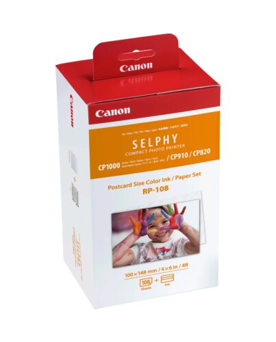 Canon RP-108 Colour Ink + 100 x 148 mm Paper Set, 108 Sheets