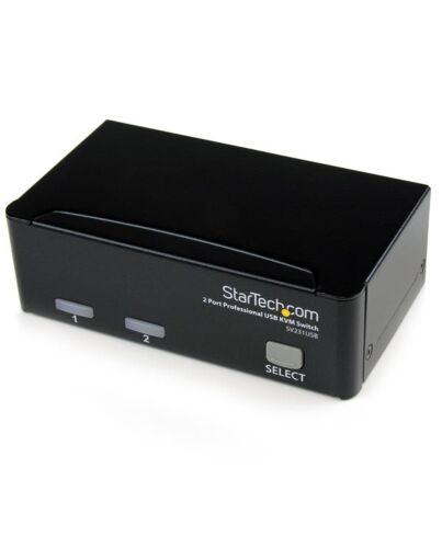 StarTech.com 2 Port Professional USB KVM Switch Kit with Cables SV231USBGB