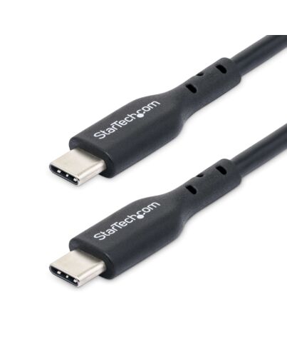 StarTech.com 1m (3ft) USB C Charging Cable, USB-C Cable, USB 2.0 Type-C Laptop Charger Cord, 60W 3A Power Delivery, TPE Jacket, USB-C Data Transfer Cable, M/M USB2CC1MNC