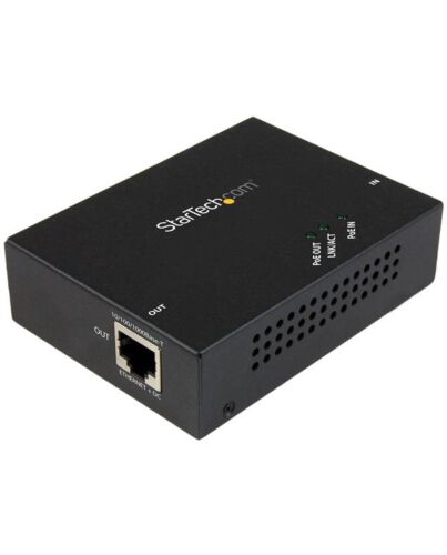 StarTech.com 1-Port Gigabit PoE+ Extender - 802.3at and 802.3af - 100 m (330 ft)