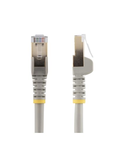 StarTech.com 5m CAT6a Ethernet Cable - 10 Gigabit Shielded Snagless RJ45 100W PoE Patch Cord - 10GbE STP Network Cable w/Strain Relief - Grey Fluke Tested/Wiring is UL Certified/TIA