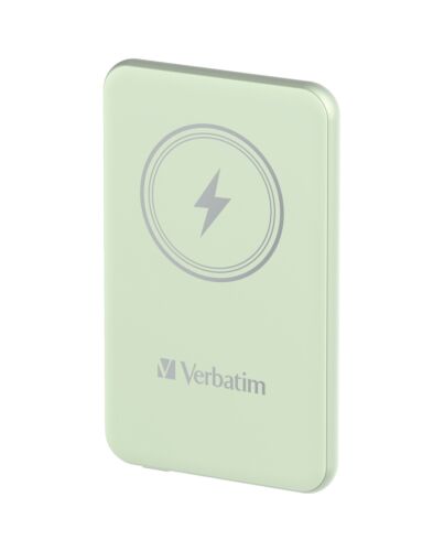 Verbatim Charge 'n' Go Magnetic Wireless Power Bank 5000mAh Green