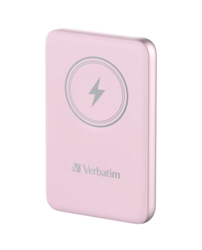 Verbatim Charge 'n' Go Magnetic Wireless Power Bank 10000mAh Pink