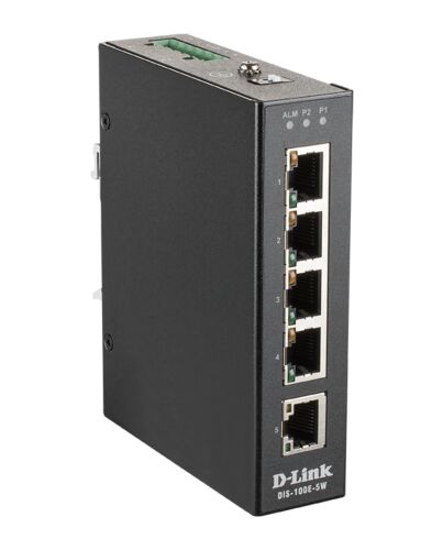 D-Link 5-Port Unmanaged Industrial Switch with 5 x 10/100 BaseT(X) ports