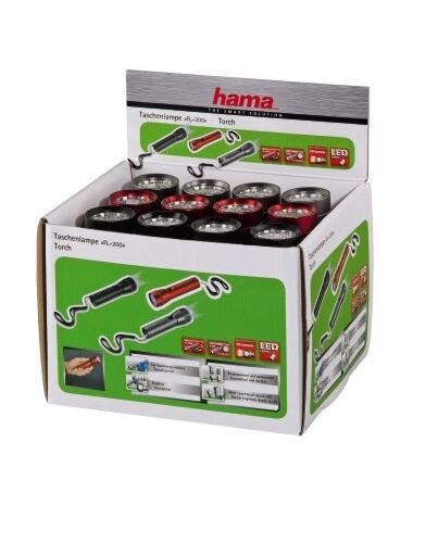 Hama FL-200 Black, Grey, Red Headband flashlight LED