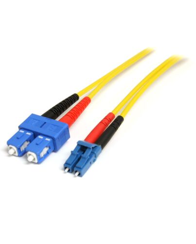 StarTech.com 1m Fiber Optic Cable - Single-e Duplex 9/125 LSZH Fiber Jumper Cord - LC/SC SMFIBLCSC1