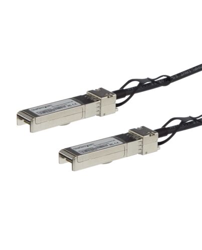 StarTech.com MSA Uncoded Compatible 2m 10G SFP+ to SFP+ Direct Attach Breakout Cable Twinax - 10 GbE SFP+ Copper DAC 10 Gbps Low Power Passive Transceiver Module DAC