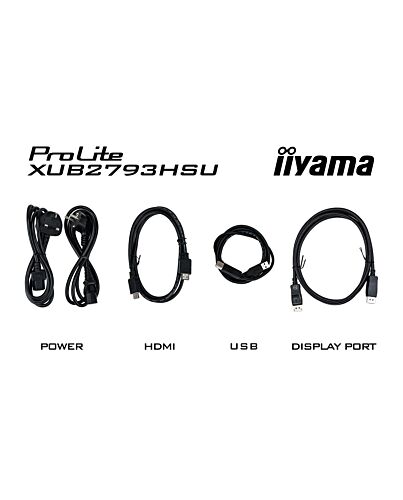 iiyama 27” WQHD IPS technology panel with 150mm height adjustable stand and 100Hz refresh rate