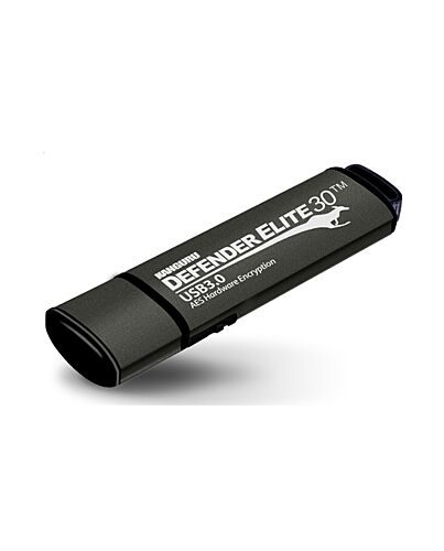 iStorage Kanguru Defender Elite30™ USB 3.0 128GB| Secure Flash Drive | FIPS 197 Certified, 256-bit AES hardware encryption (XTS Mode) | TAA Compliant|