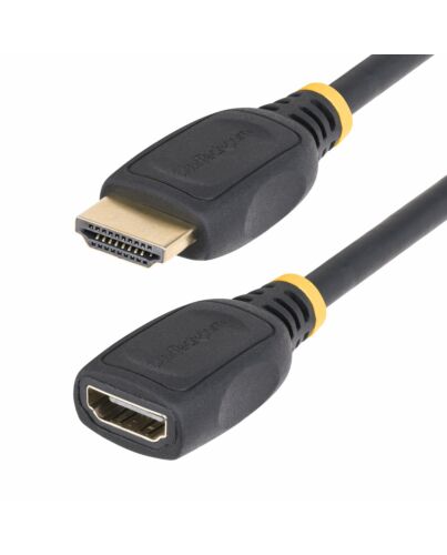 StarTech.com 6.6ft (2m) HDMI 2.0 Extension Cable, High Speed HDMI Port Saver Cable, 4K 60Hz, HDMI Male to Female Extension Adapter Cord, HDMI Extension Cable, M/F P4AD122-KVM-SWITCH