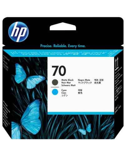 HP 70 Matte Black and Cyan DesignJet Printhead