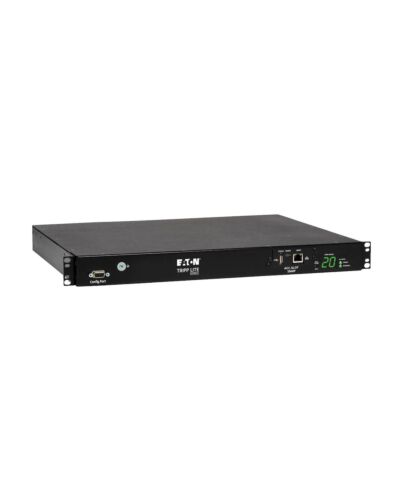 Tripp Lite PDUMH20HVATNET 3.8kW Single-Phase Switched Automatic Transfer Switch PDU, Two 200-240V C20 Inlets, 8 C13 & 2 C19 Outputs, 1U, TAA