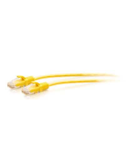 C2G 0.3m Cat6a Snagless Unshielded (UTP) Slim Ethernet Patch Cable - Yellow