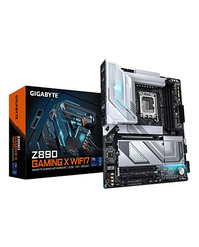 GIGABYTE Z890 GAMING X WIFI7 Motherboard - Supports Intel Core Ultra (Series 2) CPUs, 16+1+2 phases VRM, up to 8800MHz DDR5 (OC), 1xPCIe 5.0 + 3xPCIe 4.0, Wi-Fi 7, 2.5GbE LAN, USB 4 Z890 GAMING X WIFI7