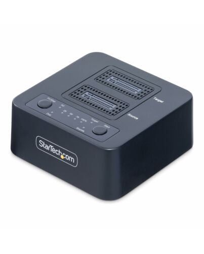 StarTech.com 1:1 M.2 NVMe Drive Duplicator, Standalone M.2 SSD Cloner/Copier up to 90GBpm, USB 3.2 20Gbps M.2 Dual-Bay Drive Dock, USB-C/A Cables Included