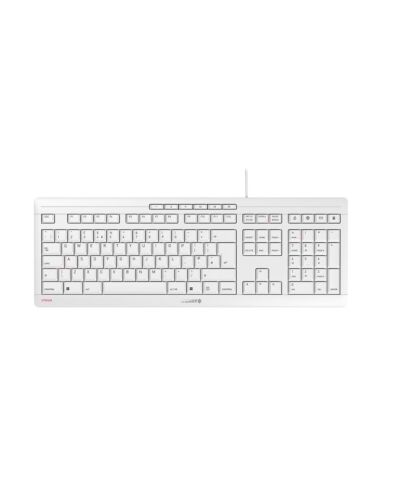 CHERRY STREAM KEYBOARD Corded Keyboard, Light Grey, USB (QWERTY - UK)