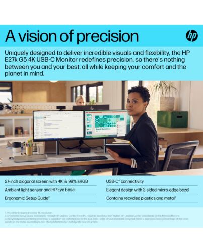 HP E-Series E27k G5 4K USB-C Monitor