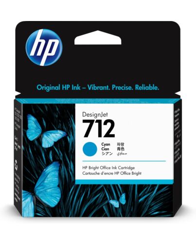 HP 712 29-ml Cyan DesignJet Ink Cartridge