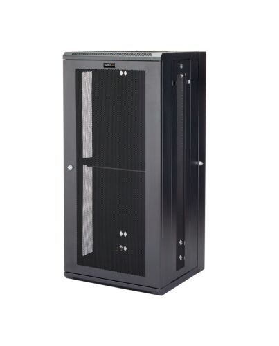 StarTech.com 4-Post 26U Wall Mount Network Cabinet with 1U Shelf, 19