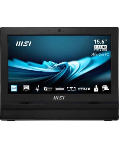 MSI Pro AP162T ADL Intel N100 All in One PC, (4GB RAM, 128GB SSD, Windows 11PRO), 15.6 Inch Single-Resistive touch Screen/UHD Graphics/Dual COM Port/LPT Port/Dual LAN/VGA/WiFi 5/BT 5.1/VESA/SD Card Reader