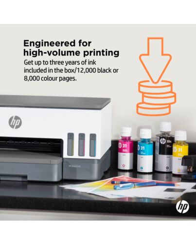 HP Smart Tank 7005 Wireless All-in-One Color Printer, Two-sided printing; Copier, Scanner